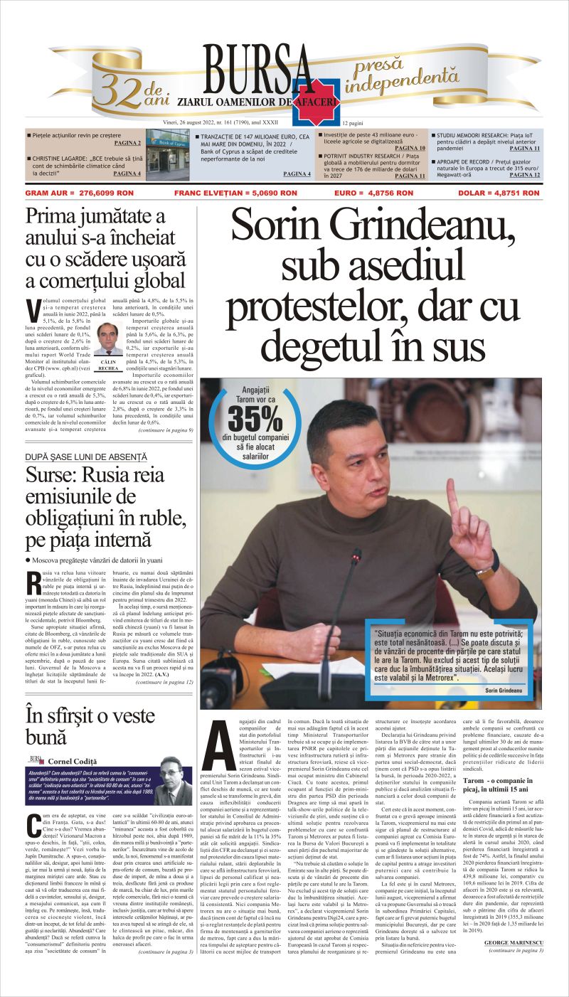 Ediţia din 26.08.2022