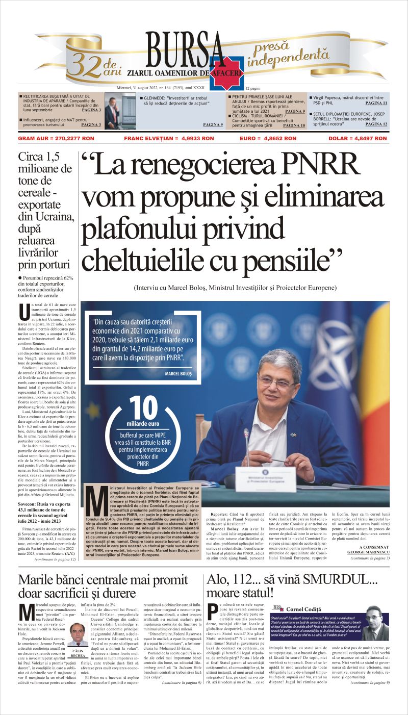 Ediţia din 31.08.2022